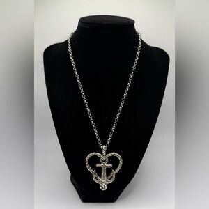 Brighton Anchored in Love Heart Necklace